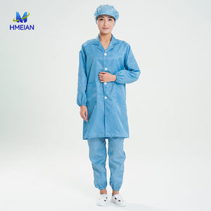 Antistatic V-neck lab coat