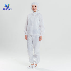 Antistatic hooded two-piece suit