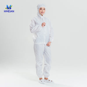 Antistatic hooded two-piece suit