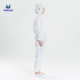 Antistatic hooded two-piece suit