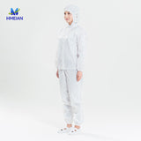Antistatic hooded two-piece suit